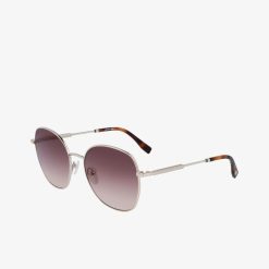 Lunettes De Soleil | LACOSTE Lunettes De Soleil Neoheritage Ovales En Metal