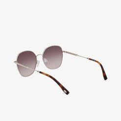 Lunettes De Soleil | LACOSTE Lunettes De Soleil Neoheritage Ovales En Metal