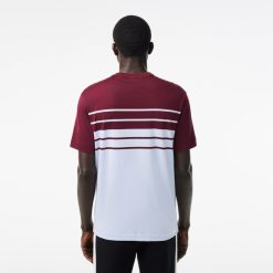 T-Shirts | LACOSTE T-Shirt En Jersey A Rayures Fabrique En France