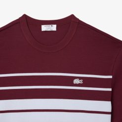 T-Shirts | LACOSTE T-Shirt En Jersey A Rayures Fabrique En France