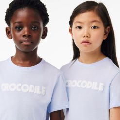 Vetements Fille | LACOSTE T-Shirt En Coton Imprime Crocodile