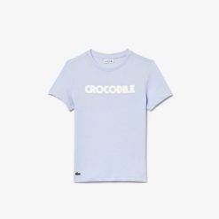 Vetements Fille | LACOSTE T-Shirt En Coton Imprime Crocodile