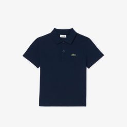 Vetements Garcon | LACOSTE Polo Garcon Lacoste En Coton Biologique Ultra Dry