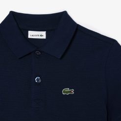 Vetements Garcon | LACOSTE Polo Garcon Lacoste En Coton Biologique Ultra Dry