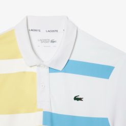 Vetements De Sport | LACOSTE Polo Tennis Ultra-Dry A Rayures Color-Block