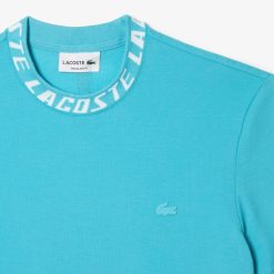 T-Shirts | LACOSTE T-Shirt Homme Regular Fit Marquage Sur Le Col Lacoste