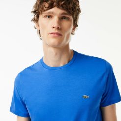 T-Shirts | LACOSTE T-Shirt Col Rond En Jersey De Coton Pima Uni