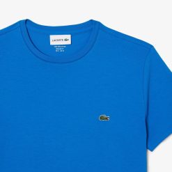 T-Shirts | LACOSTE T-Shirt Col Rond En Jersey De Coton Pima Uni