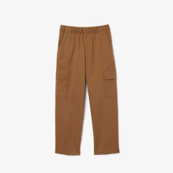 Vetements Garcon | LACOSTE Pantalon Cargo En Gabardine Legere De Coton