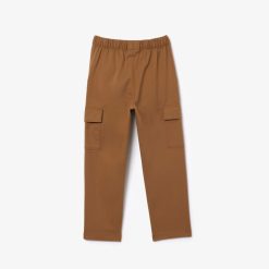 Vetements Garcon | LACOSTE Pantalon Cargo En Gabardine Legere De Coton