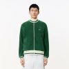 Survetements | LACOSTE Sweatshirt Zippe Paris En Eponge Col Montant