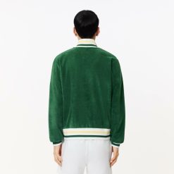 Survetements | LACOSTE Sweatshirt Zippe Paris En Eponge Col Montant