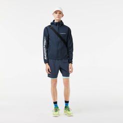 Vetements De Sport | LACOSTE Short Bicolore Homme Lacoste Sport Avec Cycliste Integre