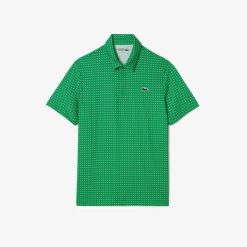 Vetements De Sport | LACOSTE Polo Imprime Homme Lacoste Golf En Polyester Recycle