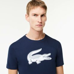 Vetements De Sport | LACOSTE T-Shirt Lacoste Sport En Jersey Respirant Imprime Crocodile 3D