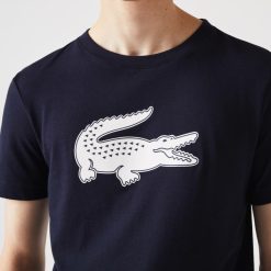 Vetements De Sport | LACOSTE T-Shirt Lacoste Sport En Jersey Respirant Imprime Crocodile 3D