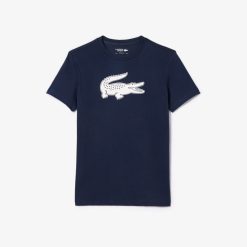 Vetements De Sport | LACOSTE T-Shirt Lacoste Sport En Jersey Respirant Imprime Crocodile 3D