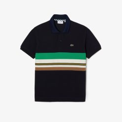 Polos | LACOSTE Polo Fabrique En France Avec Bandes Contrastees