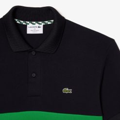 Polos | LACOSTE Polo Fabrique En France Avec Bandes Contrastees