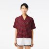 Chemises & Hauts | LACOSTE Chemise Manches Courtes Oversize Avec Imprime