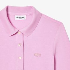 Polos | LACOSTE Polo Lacoste Slim Fit A Manches Trois-Quarts En Coton Souple