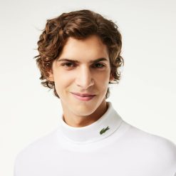 T-Shirts | LACOSTE T-Shirt Manches Longues Homme A Col Roule En Coton Biologique