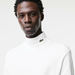 T-Shirts | LACOSTE T-Shirt Manches Longues Homme A Col Roule En Coton Biologique