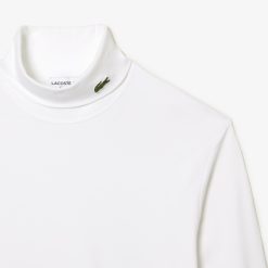 T-Shirts | LACOSTE T-Shirt Manches Longues Homme A Col Roule En Coton Biologique