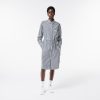 Robes & Jupes | LACOSTE Robe Chemise Oversize En Popeline De Coton Rayee