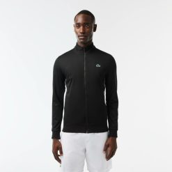 Vetements De Sport | LACOSTE Sweatshirt Tennis Zippe En Tissu Indemaillable