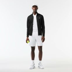 Vetements De Sport | LACOSTE Sweatshirt Tennis Zippe En Tissu Indemaillable