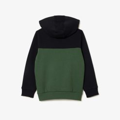 Vetements Garcon | LACOSTE Sweatshirt A Capuche Enfant Lacoste En Molleton Coton Biologique