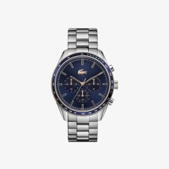 Montres | LACOSTE Montre Chronographe Boston Bleu Marine Avec Bracelet En Acier Inoxydable