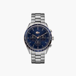 Montres | LACOSTE Montre Chronographe Boston Bleu Marine Avec Bracelet En Acier Inoxydable