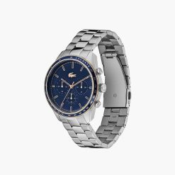 Montres | LACOSTE Montre Chronographe Boston Bleu Marine Avec Bracelet En Acier Inoxydable