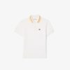 Vetements Garcon | LACOSTE Polo Garcon Lacoste Avec Col Tricolore En Petit Pique De Coton