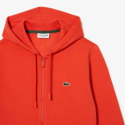 Sweatshirts | LACOSTE Sweatshirt Jogger Zippe Homme En Molleton Lacoste Avec Poche Kangourou