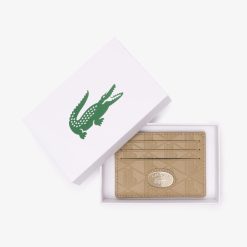 Portefeuilles & Petite Maroquinerie | LACOSTE Porte-Cartes Nomogramme Avec Imprime Monogramme En Cuir