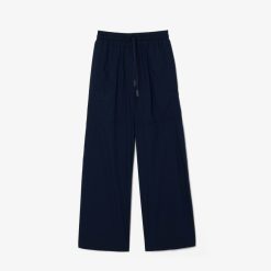 Pantalons & Shorts | LACOSTE Pantalon Large Oversize En Coton Melange