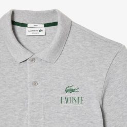 Polos | LACOSTE Polo Mini Pique Stretch Imprime Signature Lacoste