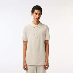 Polos | LACOSTE Polo Homme Lacoste En Coton Biologique Teinture Naturelle