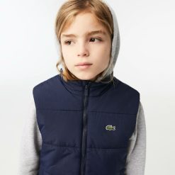 Vetements Fille | LACOSTE Doudoune Sans Manche Enfant Lacoste En Taffetas