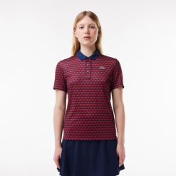 Vetements De Sport | LACOSTE Polo Golf Imprime Ultra-Dry Anti-Uv