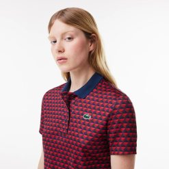 Vetements De Sport | LACOSTE Polo Golf Imprime Ultra-Dry Anti-Uv