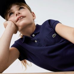 Vetements Fille | LACOSTE Robe Polo Fille En Pique De Coton Uni