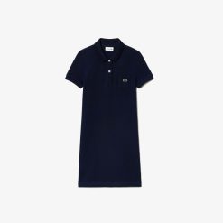 Vetements Fille | LACOSTE Robe Polo Fille En Pique De Coton Uni