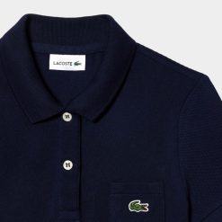 Vetements Fille | LACOSTE Robe Polo Fille En Pique De Coton Uni