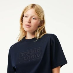 T-Shirts | LACOSTE T-Shirt Oversize En Coton Broderie Tennis