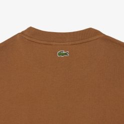 T-Shirts | LACOSTE T-Shirt Unie Loose Fit Avec Grand Crocodile Coton Epais