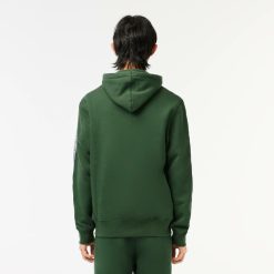 Sweatshirts | LACOSTE Sweatshirt Zippe A Capuche Jogger Homme Classic Fit Avec Bandes Siglees